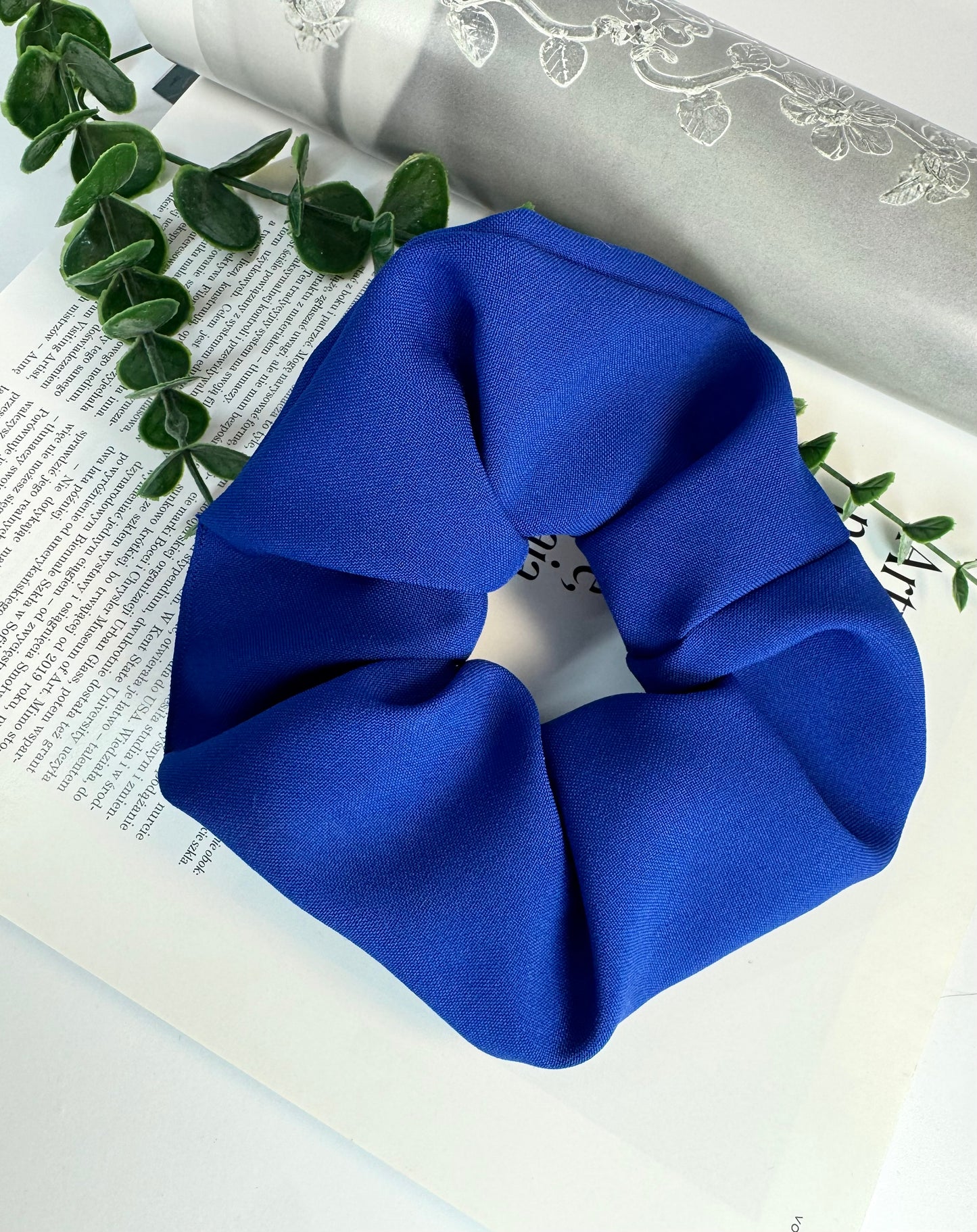 Granatowa gumka do włosów Scrunchie