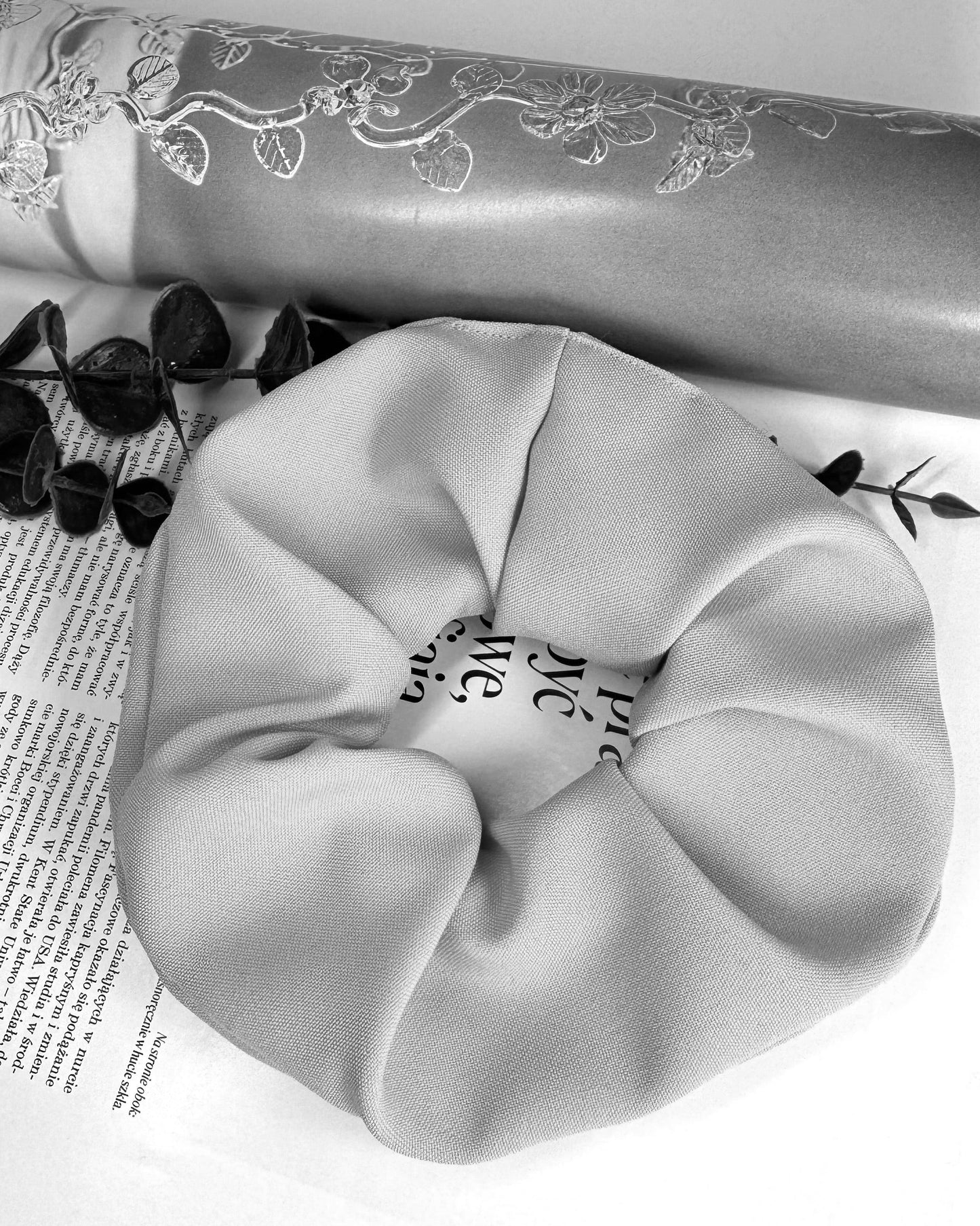 Miętowa gumka do włosów Scrunchie