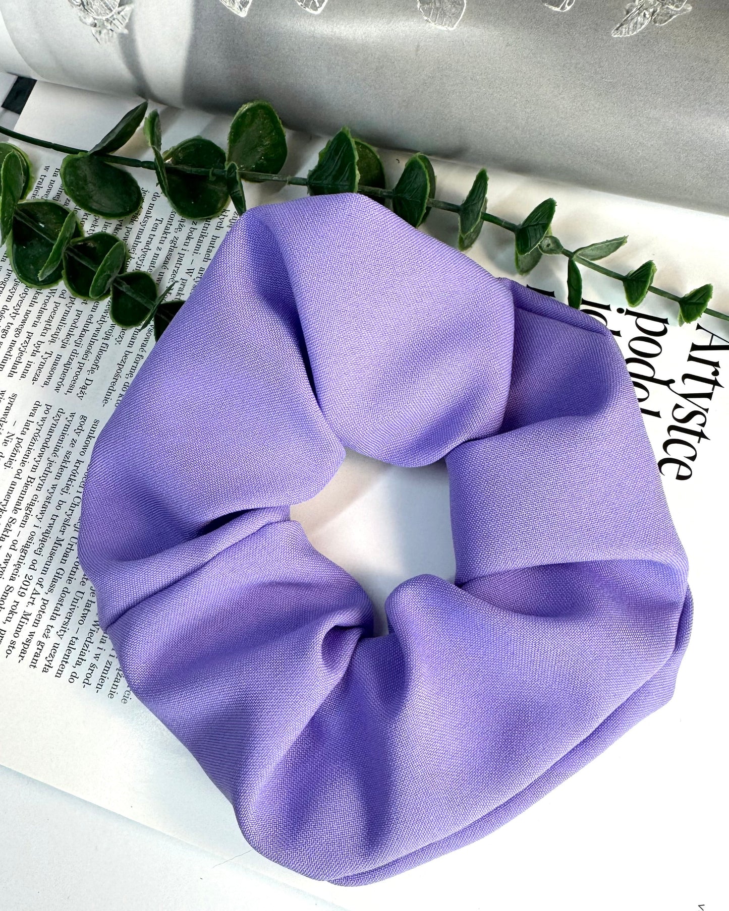 Fioletowa gumka do włosów Scrunchie